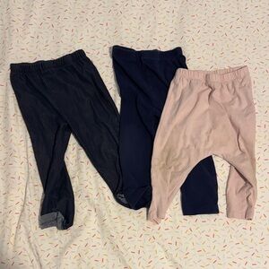 Kids' Navy and Pink Leggings Set